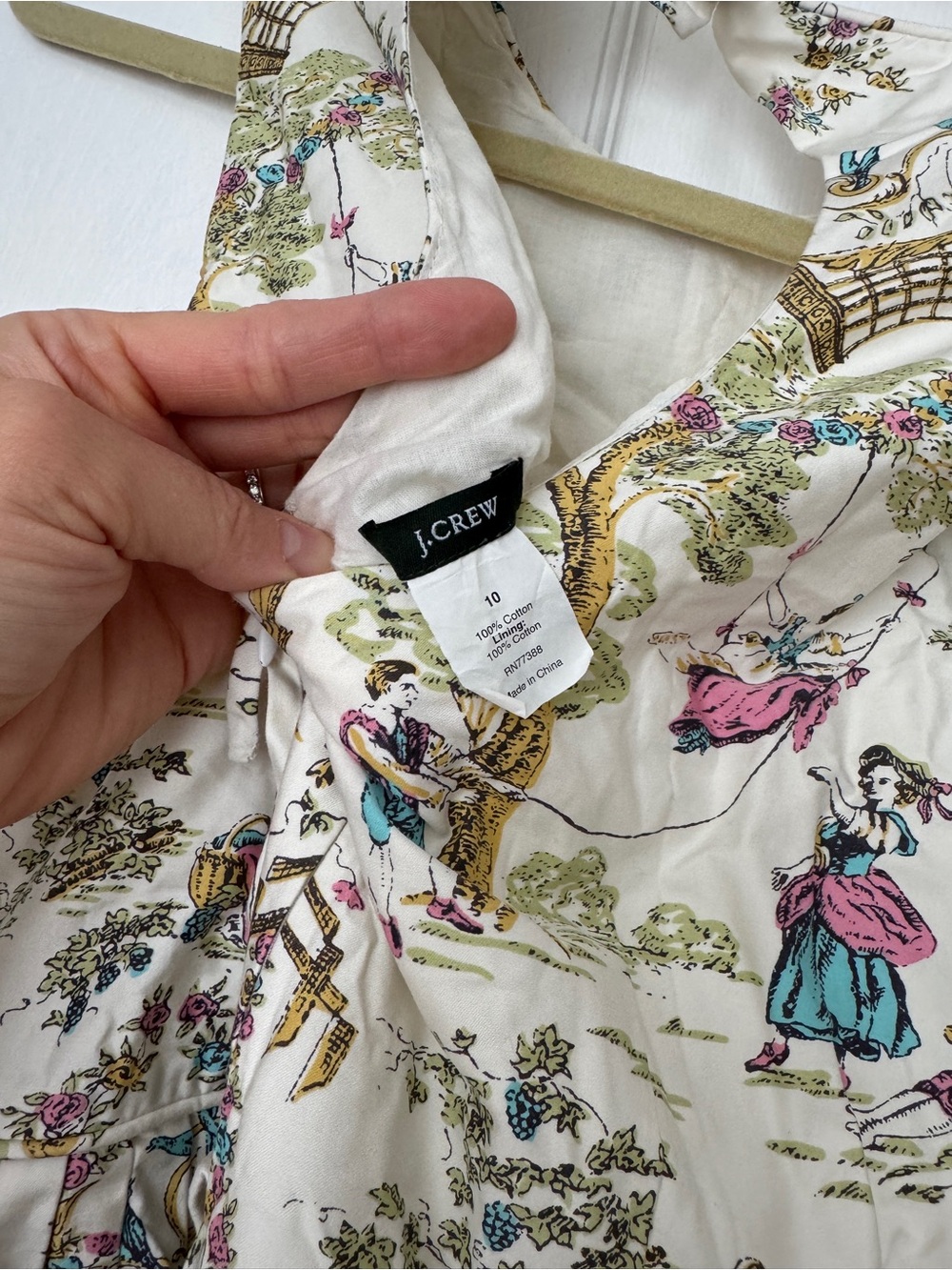 RARE Vintage J. Crew Cream ‘Versailles’ Dress Circa 2007 Impossible to Find! - Picture 9 of 9
